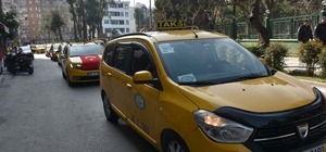 Öldürülen taksicinin meslektaşlarından konvoylu tepki