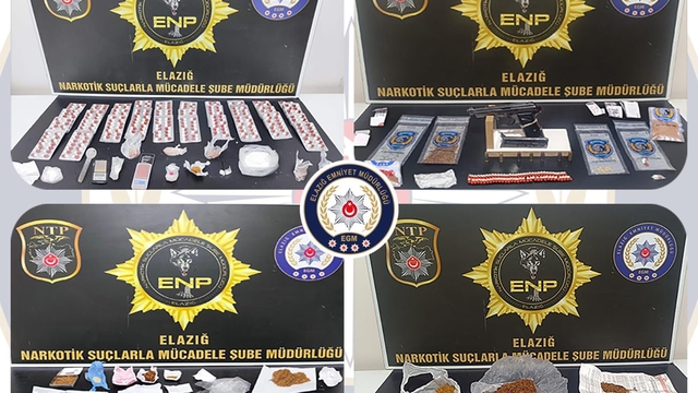 Elazığ'da uyuşturucuyla mücadele: 14 şüpheli tutuklandı