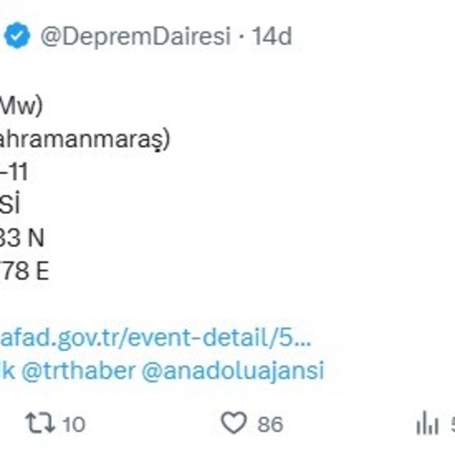 Kahramanmaraş'ta 4 büyüklüğünde deprem