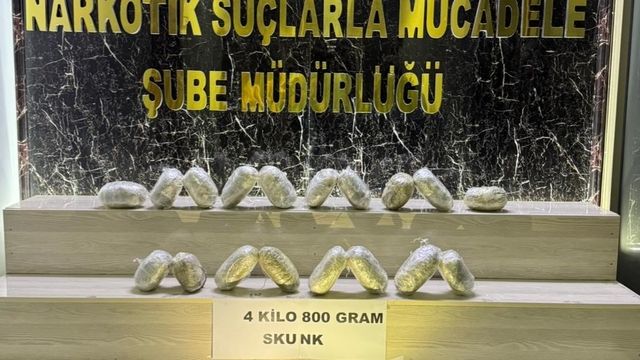 Bitlis'te 4 kilo 800 gram skunk ele geçirildi