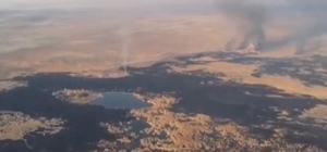 Sultan Sazlığı’nda çıkan yangın 3 günde kontrol altına alındı Geniş alana yayılan yangının son hali havadan görüntülendi