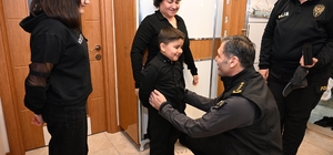 Emniyet Müdürü Aydın’dan, şehit polis memurunun oğluna doğum günü kutlaması