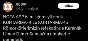 Çanakkale Boğazı'nda makine arızası yapan yük gemisi karaya oturdu (2)
