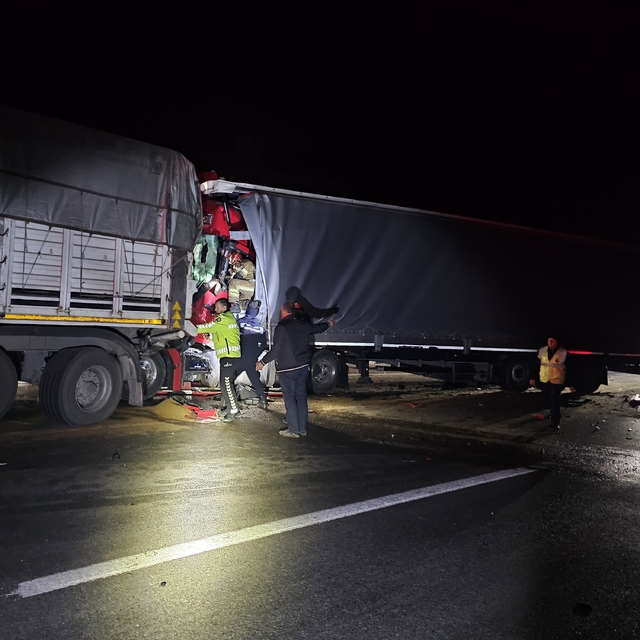 Bursa'da tıra arkadan çarpan tırın sürücüsü öldü