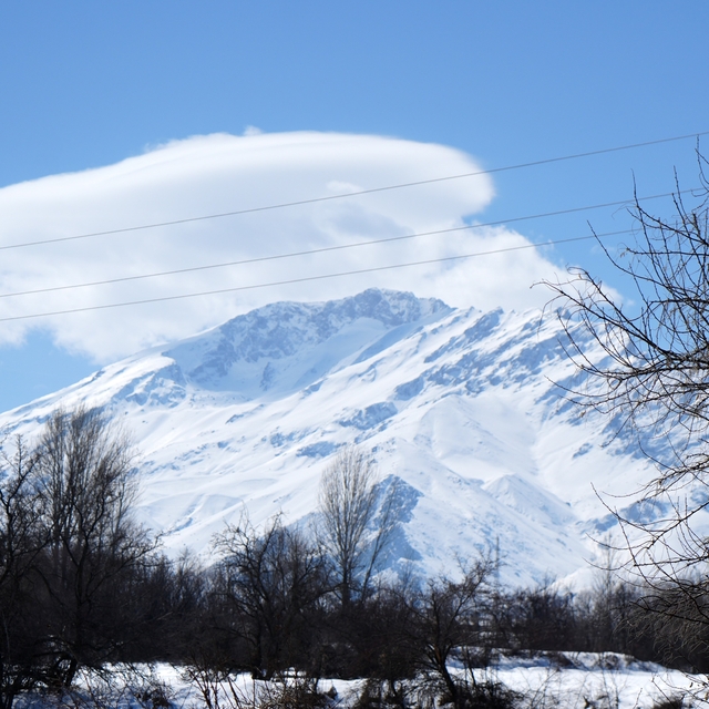 Munzur Dağı'nda mercek bulutu oluştu