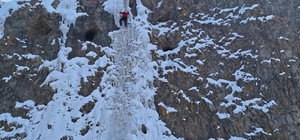 Diyadin Kanyonu'nda buz tırmanışı heyecanı