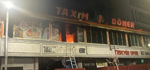 Van'da dönerci dükkanında korkutan yangın