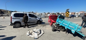 Karaman'da bir kişinin ağır yaralandığı kaza anı kamerada