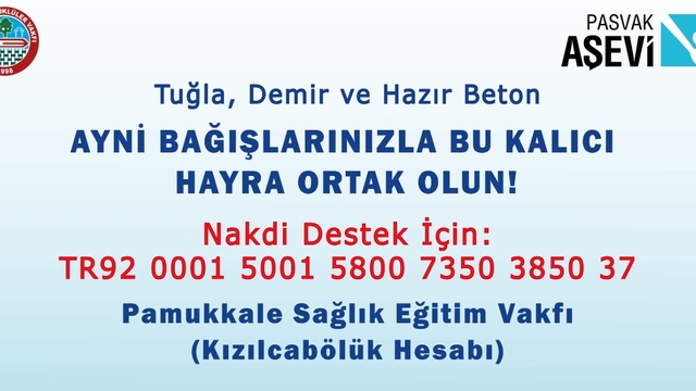 PASVAK ve Tavas Belediyesi iş birliğiyle Kızılcabölük'e aşevi