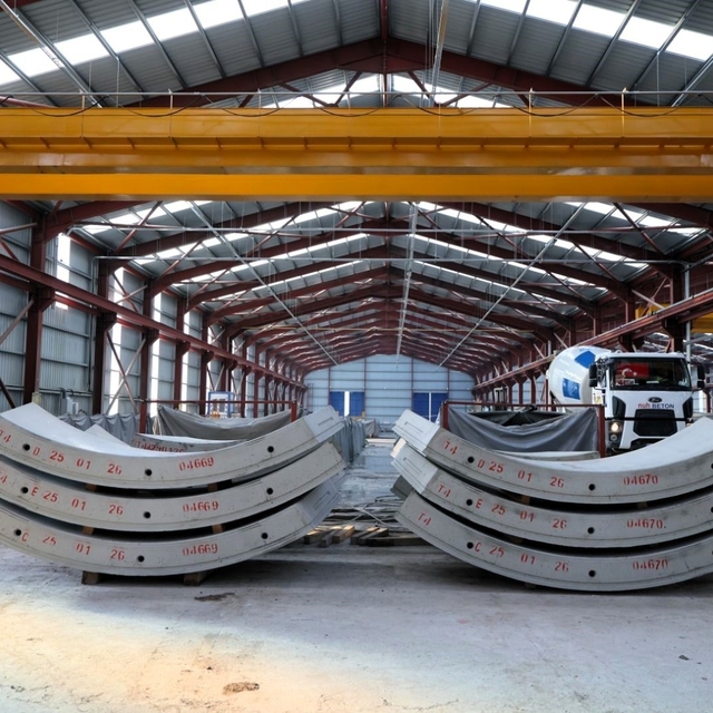 Körfezray Metro Projesi tünelleri için 6 bin 754 segment üretildi