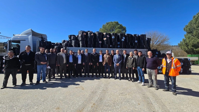 Bilecik'te 58 çiftçiye 809 bin 200 metre damlama sulama borusu desteği verildi