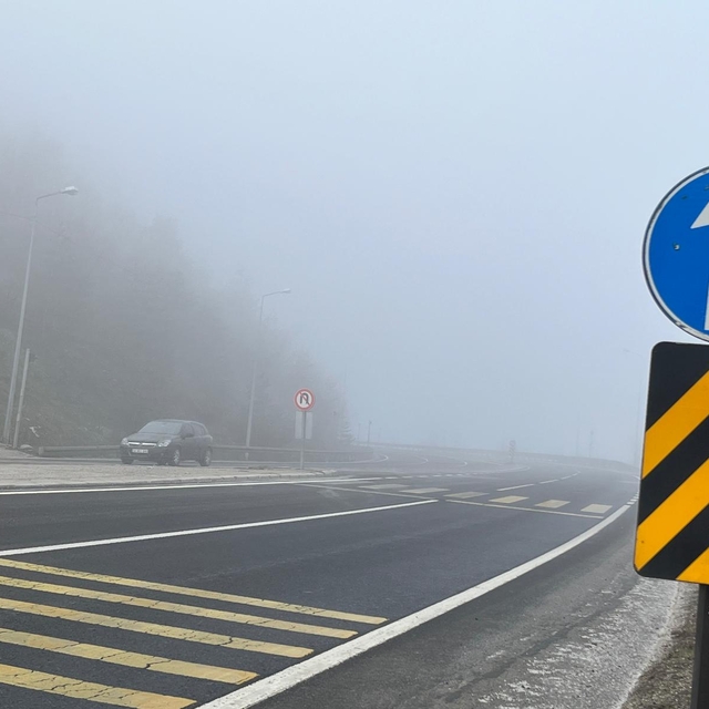 Bolu Dağı'nda sis etkili oldu