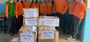 Başçayır’da minik yüreklerden Ramazan kolisi