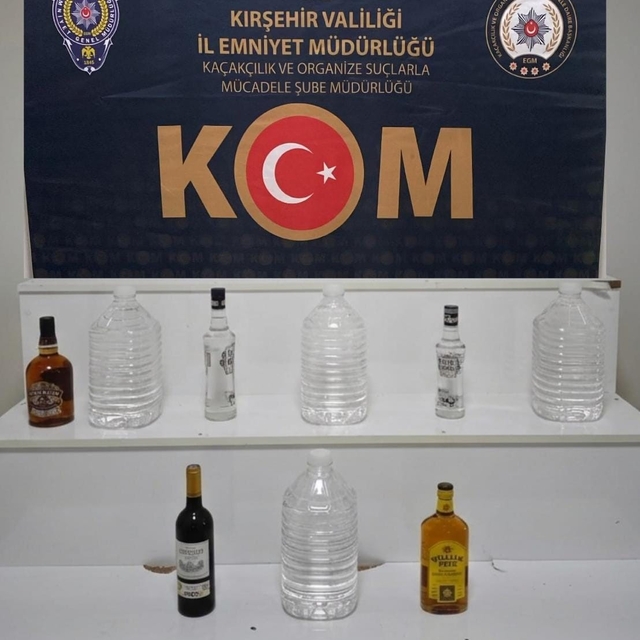 Kırşehir'de kaçak alkol ele geçirildi