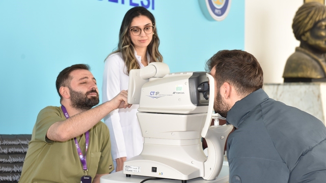 Dünya Glokom Gününde ücretsiz göz tansiyonu ölçümü yapıldı