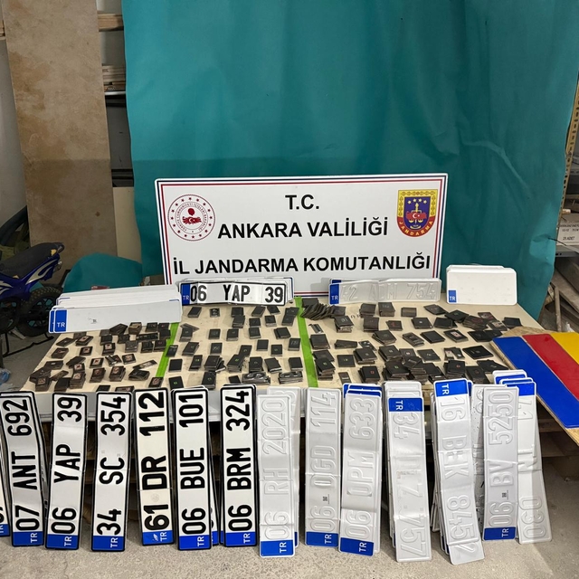 Ankara'da sahte plaka operasyonunda 2 şüpheli gözaltına alındı