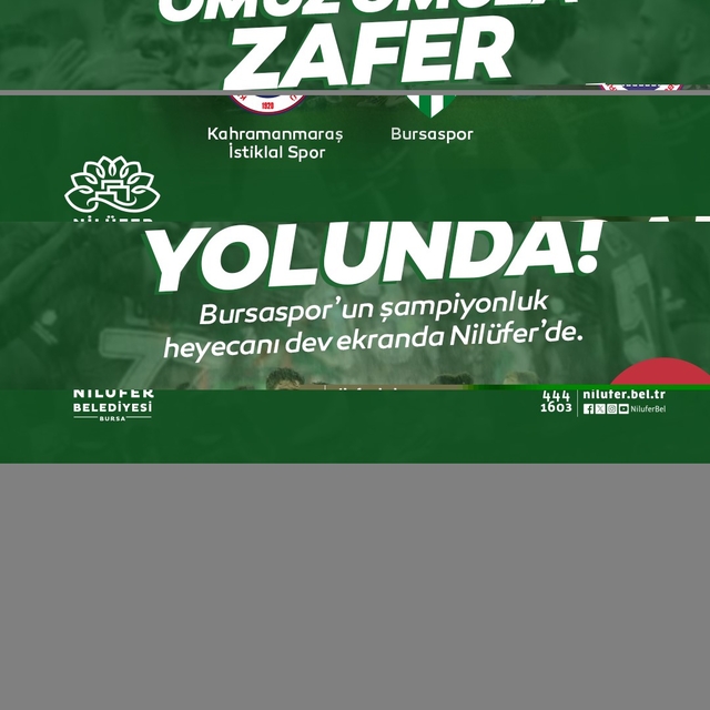 Bursaspor'un şampiyonluk heyecanı Nilüfer'de yaşanacak