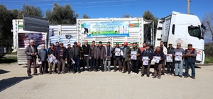 Aydın Büyükşehir’den Yenipazarlı üreticilere yem desteği