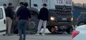 Beton mikseriyle çarpışan motosikletin sürücüsü yaralandı