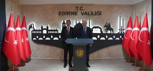 Edirne Valisi Sezer, Aile ve Sosyal Hizmetler Bakan Yardımcısı Çalışkan'ı kabul etti