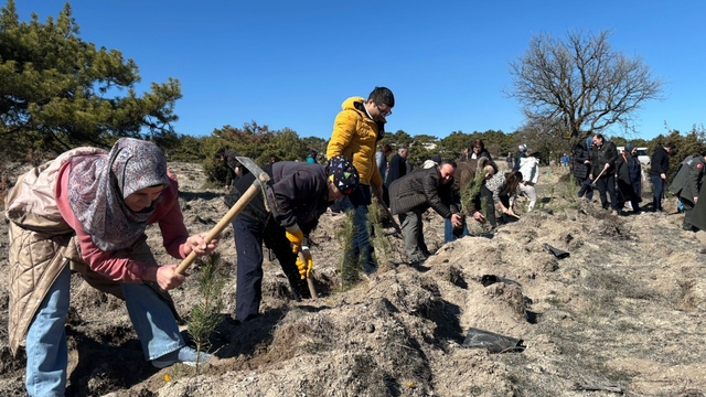 'Hep Birlikte Geleceğe Nefes' sloganıyla fidanlar toprakla buluştu