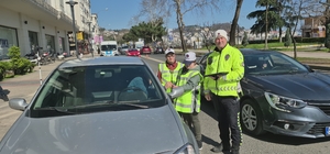 Ordu'da özel çocuklardan trafik denetimi