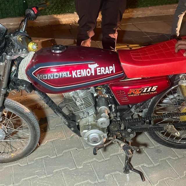 Karaman'da 5 motosiklet parası ceza yiyen sürücünün rahatlığı pes dedirtti...