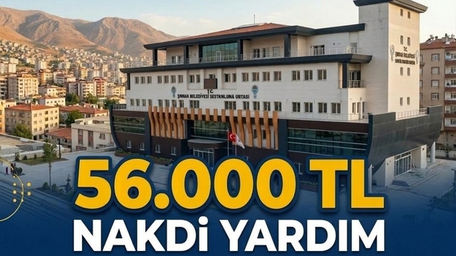 Şırnak Belediyesinden ailelere 56 bin lira destek