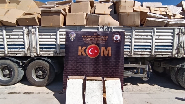 Polis piyasa değeri yaklaşık 8 milyon TL olan makaron ele geçirdi