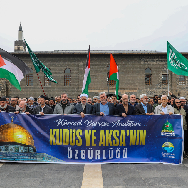 Diyarbakır ve Mardin'de STK'ler Gazze'ye destek için toplandı