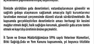 Elazığ Valiliği'nden denetim açıklaması