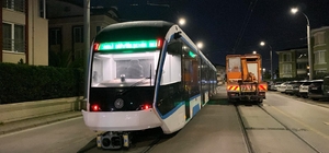 Filoya katılan yeni tramvay raylarla buluştu