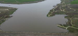 Kuraklıkla suyu çekilen Türkmenli Göleti yağışlarla yeniden dolmaya başladı