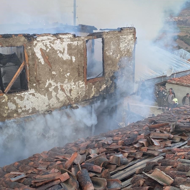 Köyde korkutan yangın: Evler ve ahırlar küle döndü