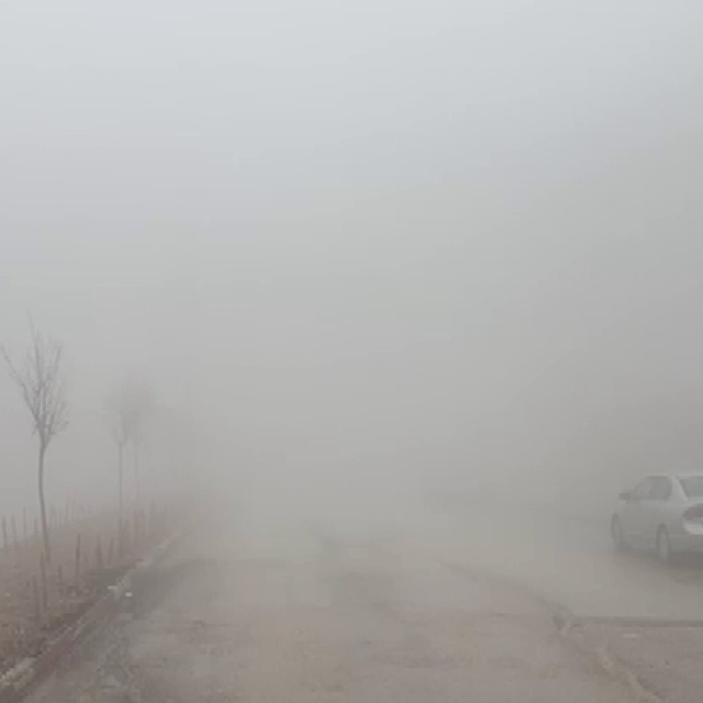 Besni'de sağanak yağış ve yoğun sis etkili oldu