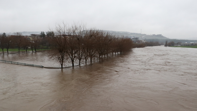 Diyarbakır'da sağanak sonrası dereler taştı, tarım arazilerini su bastı