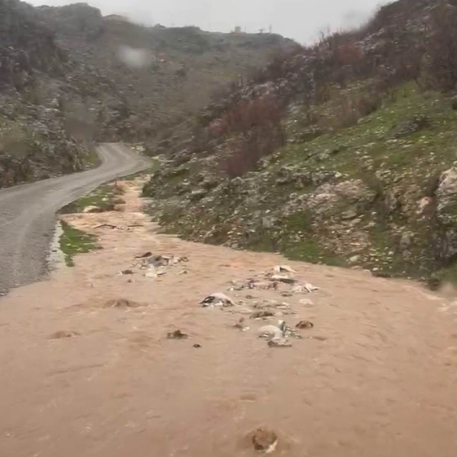 Silvan'da sağanak taşkınlara neden oldu