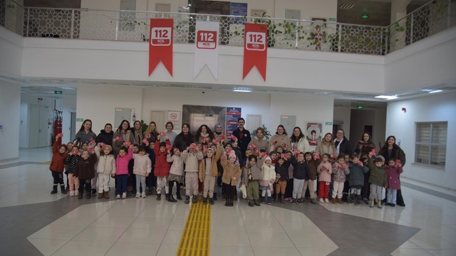 Miniklerden 112 Acil Çağrı Merkezi'ne ilgi