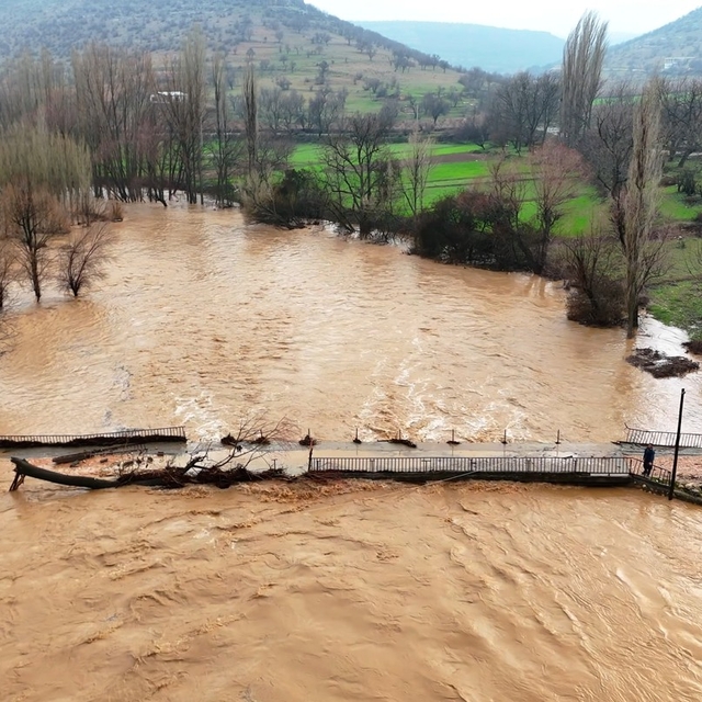 Mardin'de sağanak; dereler taştı, evler ile tarım arazilerini su bastı (4)