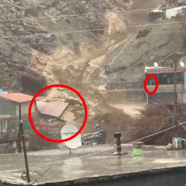 Çığ düşen kara yolunda yolcu otobüsünde mahsur kalanlar kurtarıldı (4)