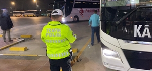 Bursa'da bayram tatili öncesi terminalde trafik denetimi