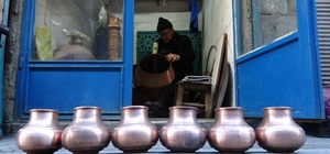 Gaziantep'in en yaşlı bakır ustası 11 yaşında başladı, 85 yaşında devam ettiriyor