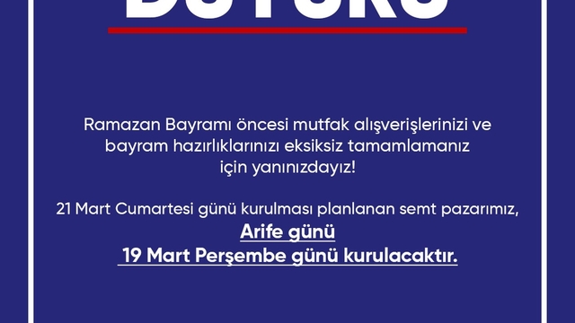 Didim Belediyesi'nden bayram öncesi pazar düzenlemesi