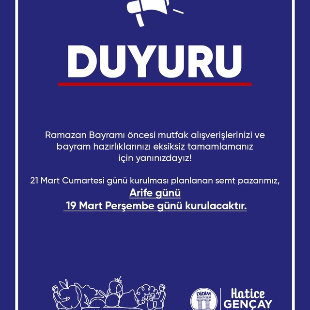 Didim Belediyesi'nden bayram öncesi pazar düzenlemesi