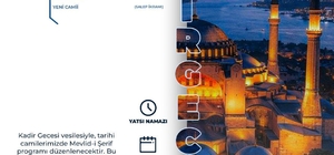 Zonguldak Yeni Camii'nde Kadir Gecesi'nin manevi iklimi dualarla yaşanacak