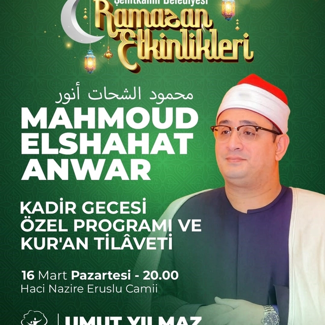 Mahmoud Elshahat Anwar Gazianteplilerle buluşacak
Yılmaz'dan Kur'an-ı Kerim...