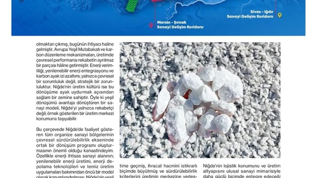 NÖHÜ Rektörü Hasan Uslu'dan Niğde'nin üretim potansiyeline dikkat çeken makale