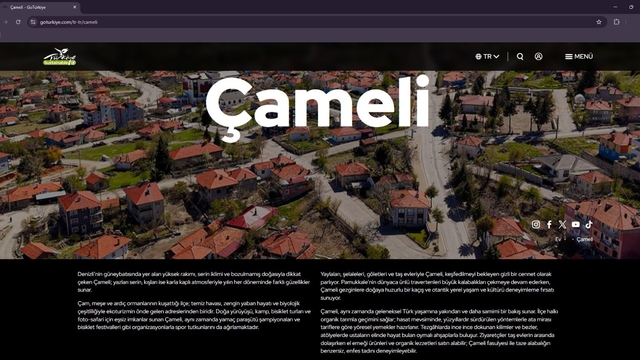 Çameli'nin doğal güzellikleri GoTürkiye platformuna resmen girdi