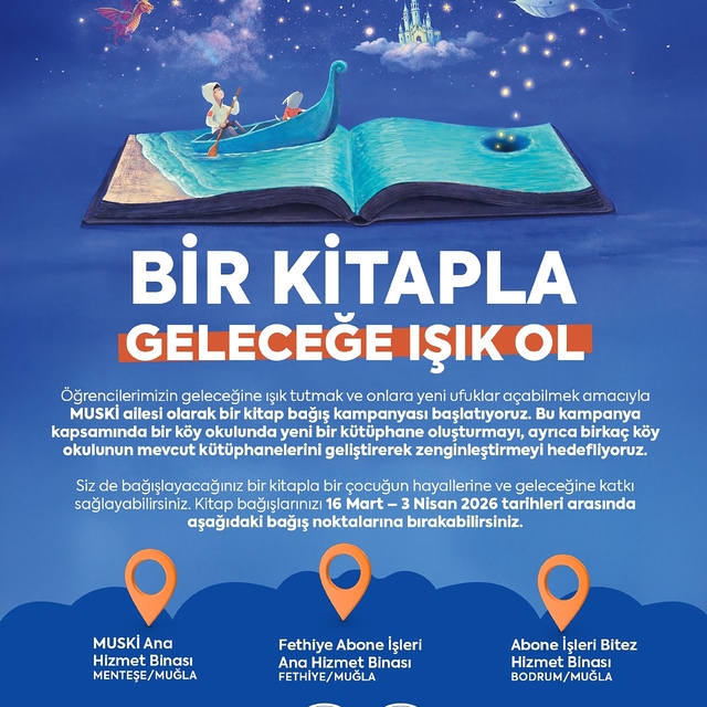 MUSKİ'den "Bir Kitapla Geleceğe Işık Ol" kampanyası