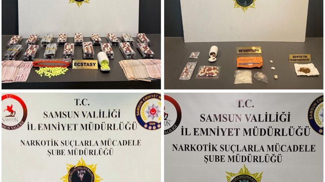 Samsun'da uyuşturucu operasyonlarında 10 zanlı yakalandı